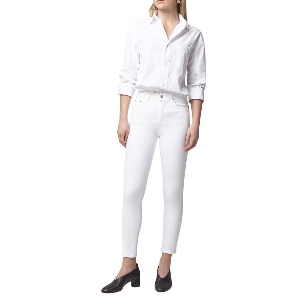 Citizens of Humanity Rocket Crop White Skinny Jeans Size 25